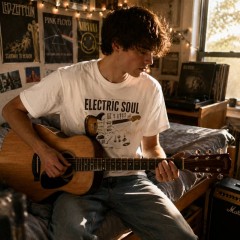 Electric Soul Guitar Exploded View Music T-Shirt image 2