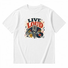 Live Loud Concert Poster Vintage Music T-Shirt