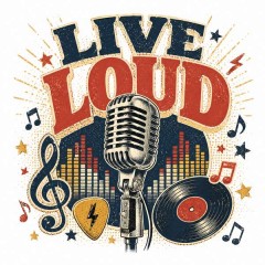 Live Loud Concert Poster Vintage Music T-Shirt image 4