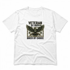 Veteran by Duty Biker by Choice Motorcycle Biker T-Shirt