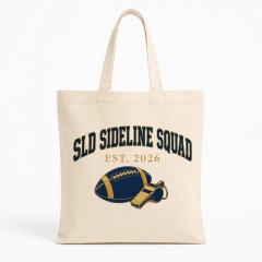 Personalized Sideline Squad Tote Bag - Custom Year - Football Game Day