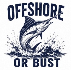 Offshore or Bust T-Shirt, Deep Sea Fishing, Saltwater Angler Gift | Trinmama image 4