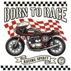 Born to Race Cafe Racer Motorcycle Biker T-Shirt image 4