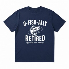 O-Fish-Ally Retired T-Shirt, Funny Fishing, Retirement Gift for Dad | Trinmama