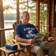 O-Fish-Ally Retired T-Shirt, Funny Fishing, Retirement Gift for Dad | Trinmama image 3