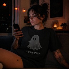 Ghosted T-Shirt, Funny Halloween Ghost, Spooky Gift | Trinmama image 2