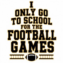 I Only Go To School For The Football Games T-Shirt, Funny Game Day Student, Teen Gift | Trinmama image 4