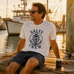 Salty Crew T-Shirt, Vintage Nautical Fishing, Angler Gift | Trinmama image 3