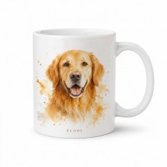 Custom Watercolor Pet Portrait Mug, Personalized Dog Photo Ceramic Coffee Cup, Pet Lover Gift | Trinmama image 1