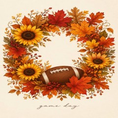 Game Day Garden Flag - Autumn Floral Wreath Football Outdoor Decor image 4