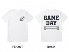 GAME DAY T-Shirt, Double-Sided Front & Back Print, Varsity Football Gift | Trinmama image 1