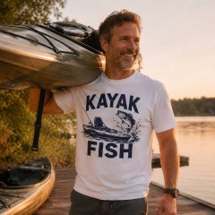 Kayak Fish T-Shirt, Kayak Fishing, Angler Gift | Trinmama image 3