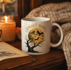 Spooky Moon Halloween Mug, Vintage Gothic Coffee Cup, Spooky Drinkware Gift | Trinmama image 3