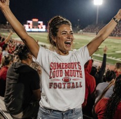 Somebody's Loud Mouth Football - Funny Football Mom T-Shirt - Sports Mom Gift - trinmama image 3