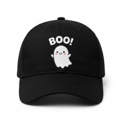 Boo! Ghost Halloween Baseball Cap, Cute Spooky Cotton Adjustable Hat | Trinmama