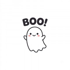 Boo! Ghost Halloween Baseball Cap, Cute Spooky Cotton Adjustable Hat | Trinmama image 4