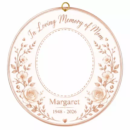 Personalized In Memory of Mom Ornament, Custom Photo Memorial Keepsake, Sympathy Gift image 4