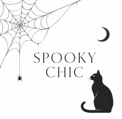 Spooky Chic Halloween Tote Bag, Minimalist Spider Web Cat Moon Design, Reusable Cotton Canvas Shopping Bag | Trinmama image 5