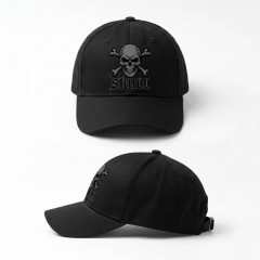 Skull Baseball Cap, Gothic Skull Crossbones Hat, Edgy Cotton Adjustable Cap | Trinmama image 3