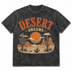 Desert Dreams Vintage Washed T-Shirt, Retro Western Graphic, Western Lover Gift | Trinmama