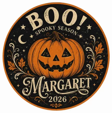 Boo! Halloween Ornament, Personalized Pumpkin Acrylic Christmas Tree Decor, Custom Name Keepsake image 4