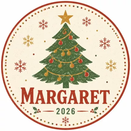 Vintage Christmas Tree Ornament, Personalized Retro Holiday Keepsake, Custom Name & Year Acrylic Decor | Trinmama image 4