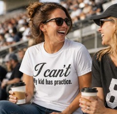 I Can't. My Kid Has Practice. - Funny Football Mom T-Shirt - Sports Mom Gift image 2