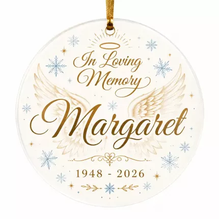 Personalized Memorial Ornament, In Loving Memory Custom Acrylic Christmas Ornament, Sympathy Keepsake Gift