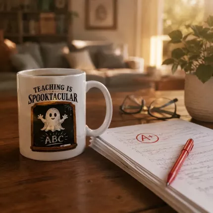Halloween Teacher Mug, Teaching Is Spooktacular Coffee Mug, Spooky Teacher Gift image 3