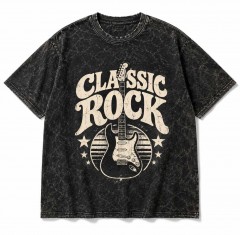Classic Rock Vintage Washed T-Shirt, Retro Guitar Graphic, Music Lover Gift | Trinmama