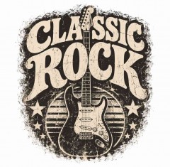 Classic Rock Vintage Washed T-Shirt, Retro Guitar Graphic, Music Lover Gift | Trinmama image 4