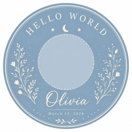 Hello World Baby Photo Ornament, Personalized Newborn Name and Birth Date Keepsake, Custom Acrylic Birth Announcement Ornament, New Baby Gift image 4