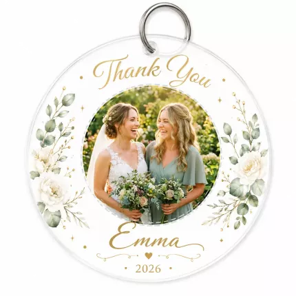 Bridesmaid Photo Keychain image 1