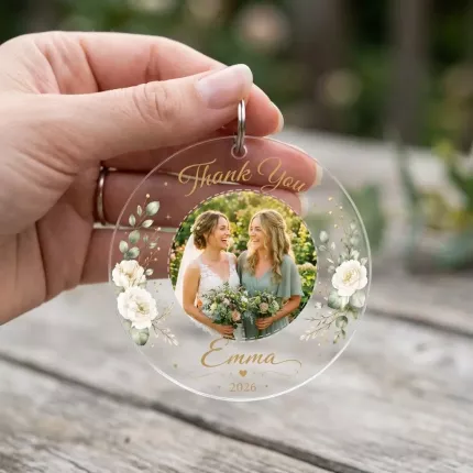 Bridesmaid Photo Keychain image 2