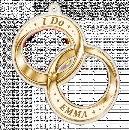 I Do Crew Keychain, Personalized Interlocking Rings Acrylic Keychain, Custom Bridal Party Gift image 4
