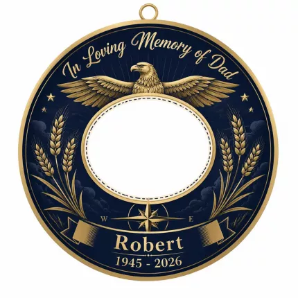 Personalized In Memory of Dad Ornament, Custom Photo Memorial Keepsake, Sympathy Gift image 4