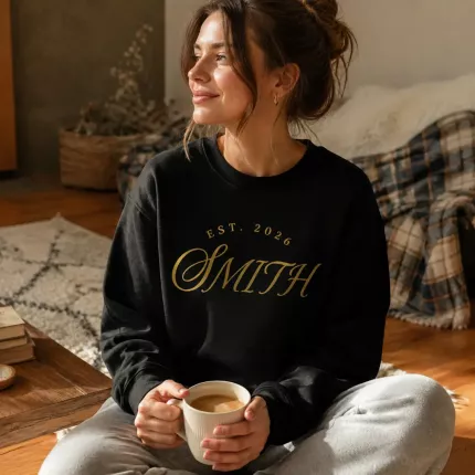 Personalized EST. 2026 Family Name Custom Sweatshirt image 3