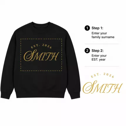 Personalized EST. 2026 Family Name Custom Sweatshirt image 6