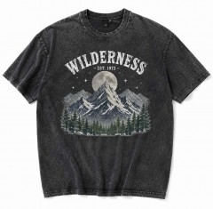 Wilderness Vintage Washed T-Shirt, Retro Mountain Graphic, Outdoor Adventure Gift | Trinmama