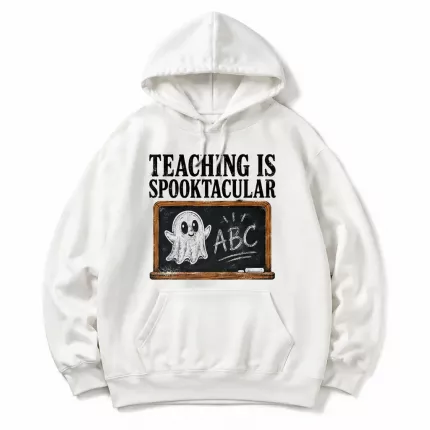 Teaching Is Spooktacular Halloween Sweatshirt, Funny Teacher Hoodie, Retro Chalkboard Print | Trinmama