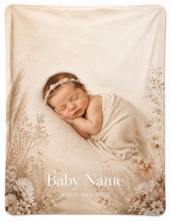 Personalized Baby Photo Blanket — Custom Fleece Throw with Name & Birth Date | Trinmama