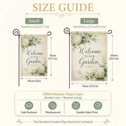 Just Married Names & Date Boho Garden Flag image 6