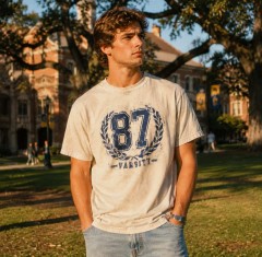 Varsity 87 Vintage Washed T-Shirt - Retro Collegiate Style - trinmama image 2