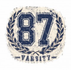 Varsity 87 Vintage Washed T-Shirt - Retro Collegiate Style - trinmama image 4