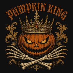 Pumpkin King Vintage Washed T-Shirt, Retro Halloween Gothic Woodcut, Medieval Dark Art Tee | Trinmama image 4