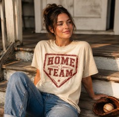 Home Team Vintage Washed T-Shirt - Retro Baseball Style - trinmama image 3