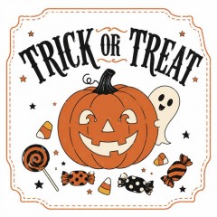 Trick or Treat Halloween Tote Bag, Vintage Retro Candy Bag Design, Reusable Cotton Canvas Shopping Bag | Trinmama image 5