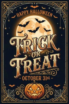 Trick or Treat Welcome Garden Flag, Vintage Halloween Yard Flag with Jack-o-Lantern, Bats & Moon, Double-Sided Outdoor Decoration | Trinmama image 4