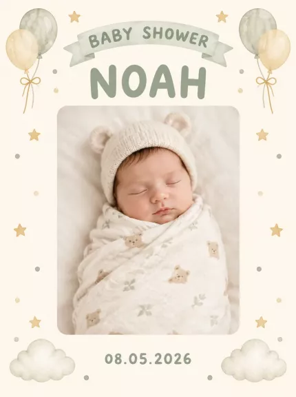 Personalized Baby Shower Picture Frame, Custom Baby Name Photo Date Canvas Print, Gender Neutral Newborn Gift image 4