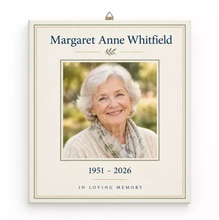 Personalized Memorial Picture Frame, Custom Photo Name Date Canvas Print, Sympathy Keepsake Gift for Loss of Mom Dad